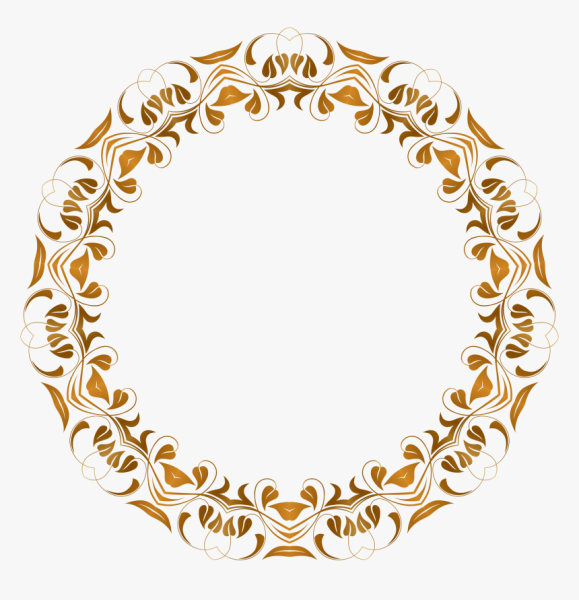 Круглая рамка узор