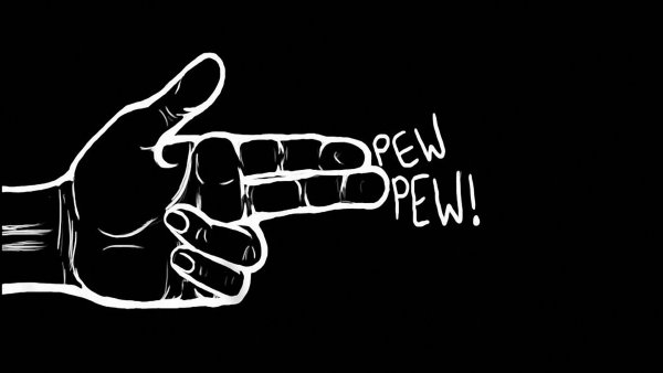 Налпеси на чёрном фоне