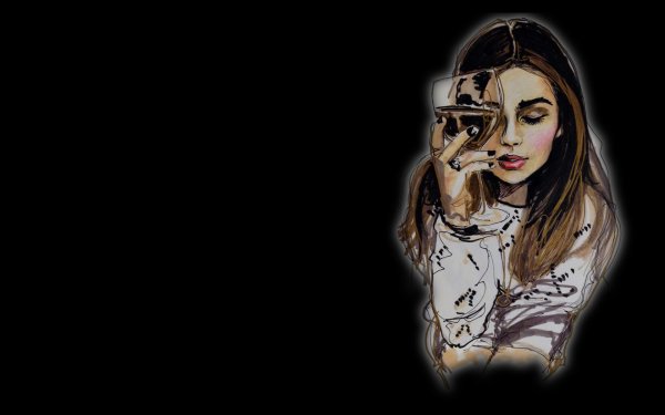 Обои нарисованные девушки