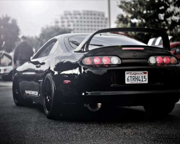 Black Toyota Supra 4k