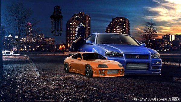 Nissan Skyline r33 на закате