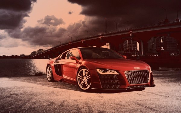 Audi r8 Black Red 4k