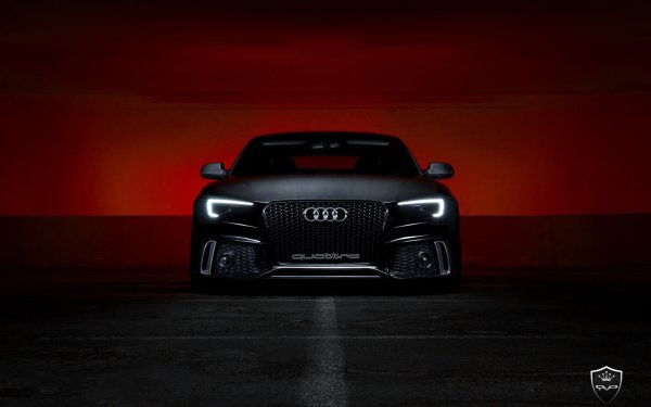 Audi r8 Black Red 4k