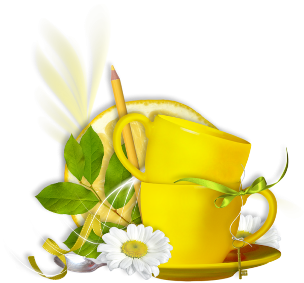 Надпись приятного чаепития на прозрачном фоне