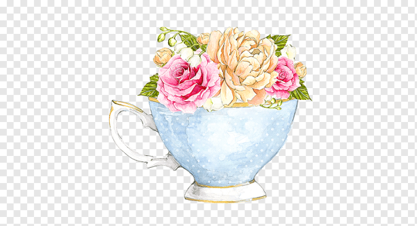 Чайные чашки акварель