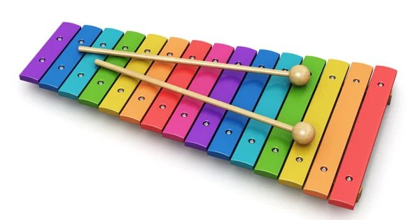 Металлофон для детей на прозрачном фоне