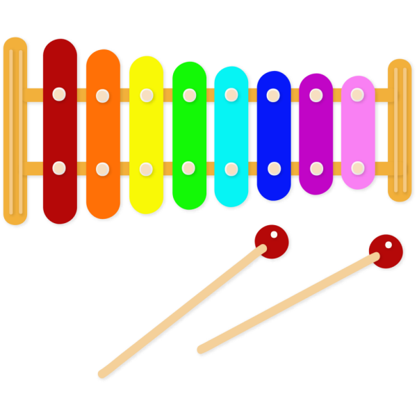 Металлофон на прозрачном фоне