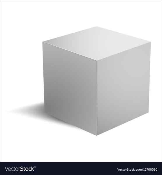 Куб на белом фоне