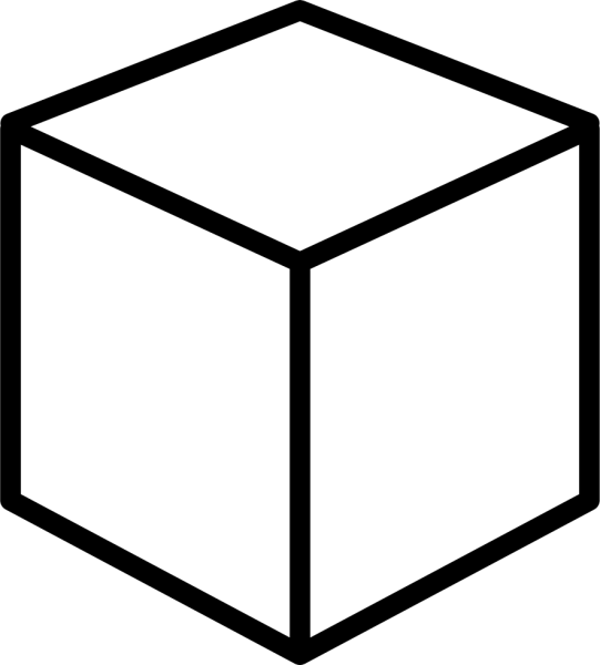 Куб на белом фоне