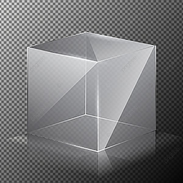 Куб прозрачный стекло вектор