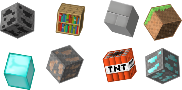 Квадратные блоки из МАЙНКРАФТА