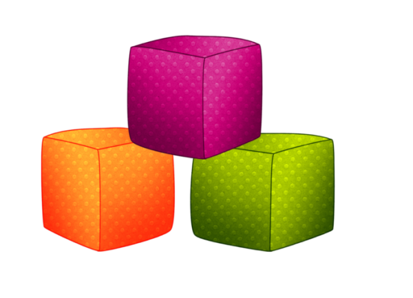 Кубики на прозрачном фоне