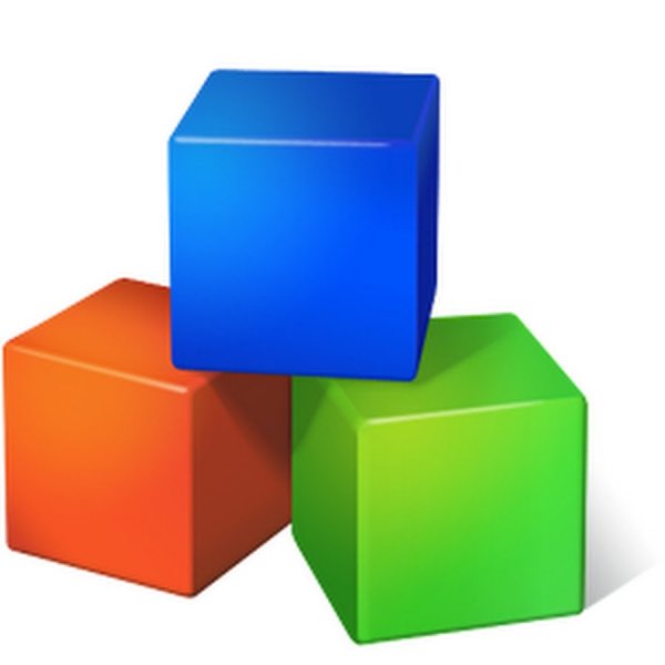 Полупрозрачные цветные кубики для детей