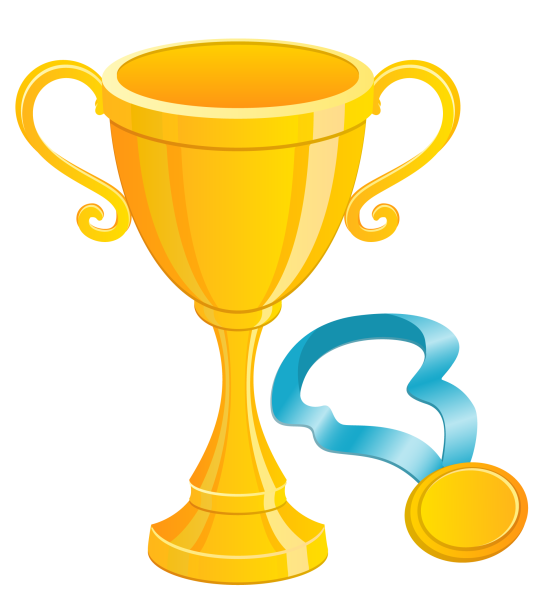 Кубок и медали на прозрачном фоне