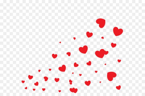 Сердечки на прозрачном фоне