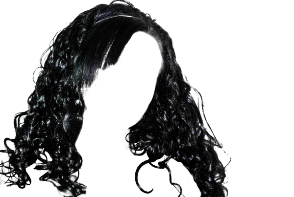 Черный парик для фотошопа