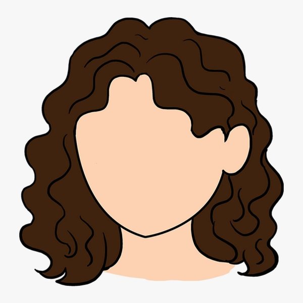 Кудрявые волосы мультяшные