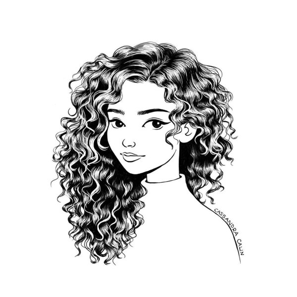 Волнистые волосы для рисования