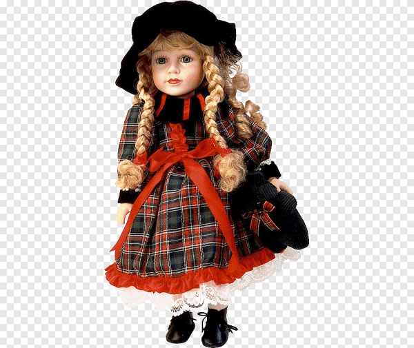 Кукла на белом фоне