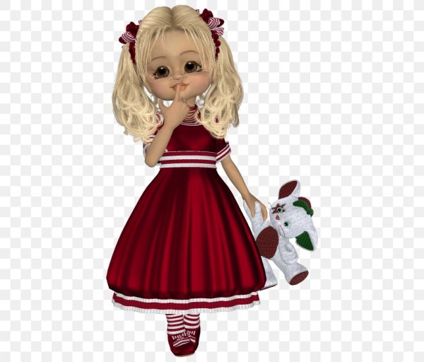 Кукла на прозрачном фоне