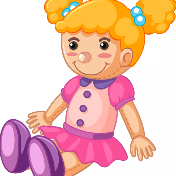 Игрушка кукла на прозрачном фоне