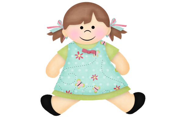 Кукла для детей на прозрачном фоне