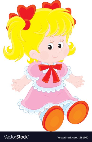 Отрисовка девочка с бантиками
