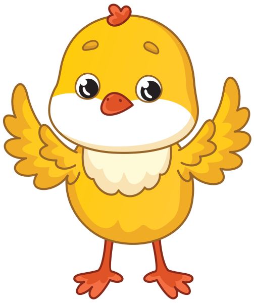Цыпленок для детей на прозрачном фоне