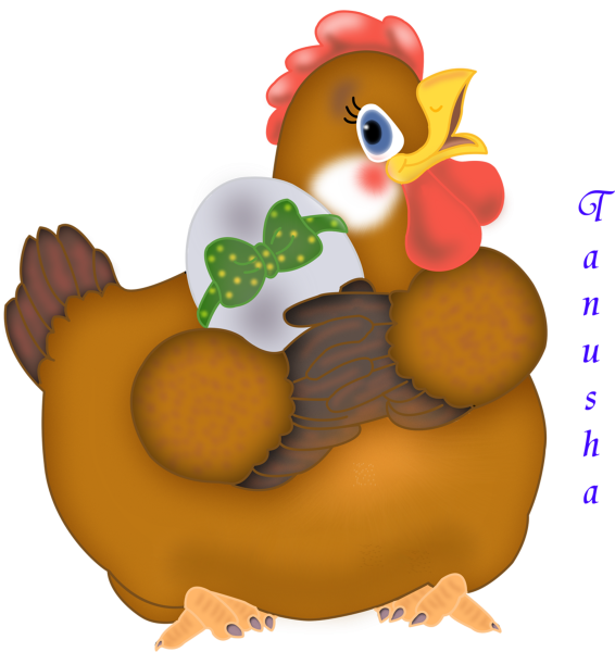 Курочка на прозрачном фоне