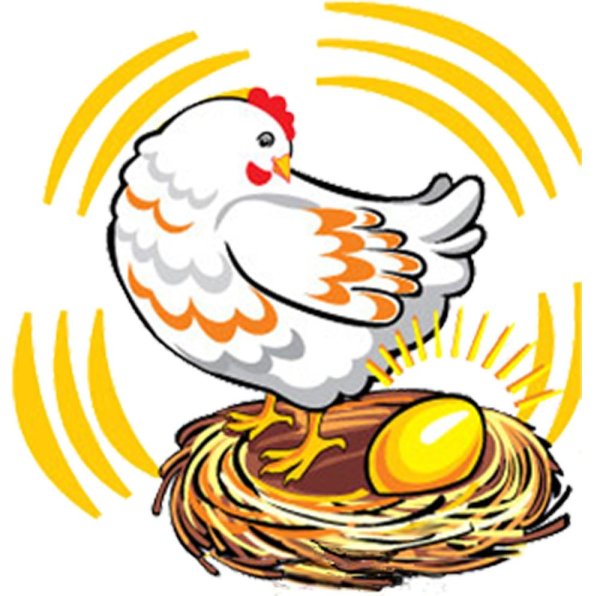 Курочка баба на белом фоне