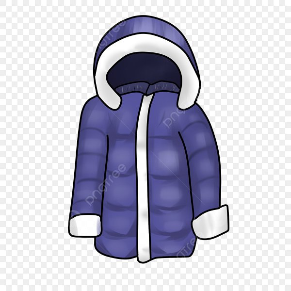 Зимняя куртка на прозрачном фоне