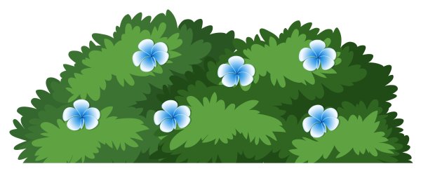 Куст с цветами вектор