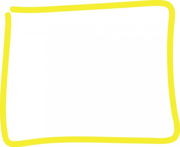 Желтая рамка на прозрачном фоне