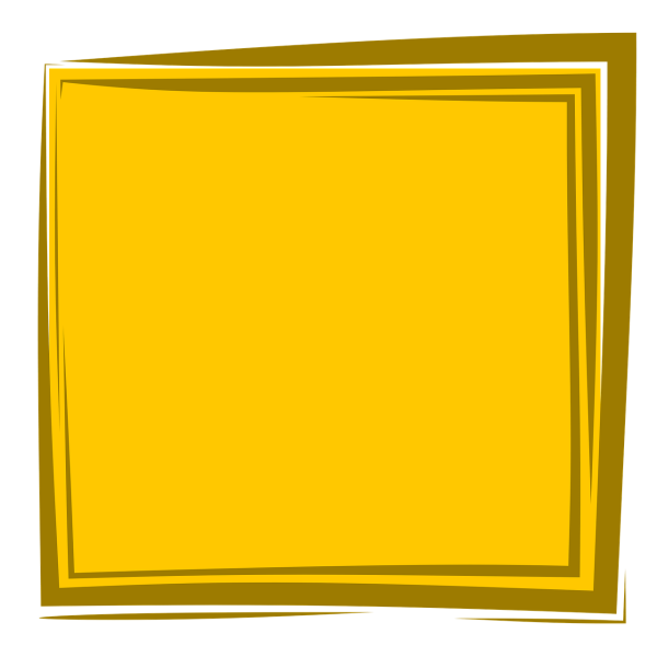 Желтая рамка на прозрачном фоне