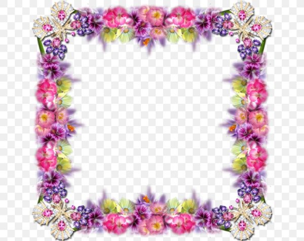 Цветочная рамка прямоугольная