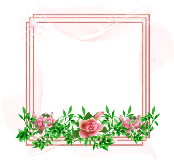 Квадратная рамка из цветов