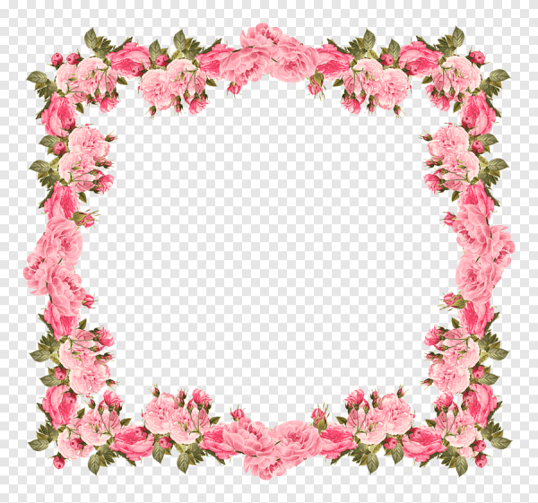 Квадратная рамка с цветами