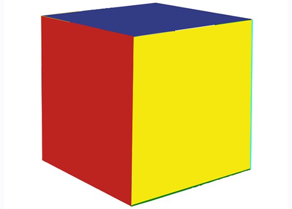 Куб с разноцветными сторонами
