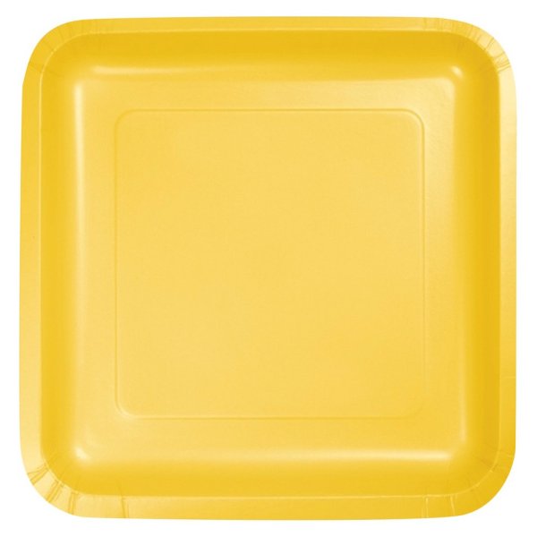 Квадратные однотонные тарелки