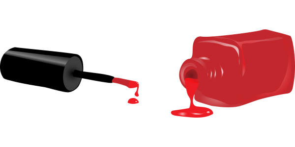 Флакон лака для ногтей на прозрачном фоне