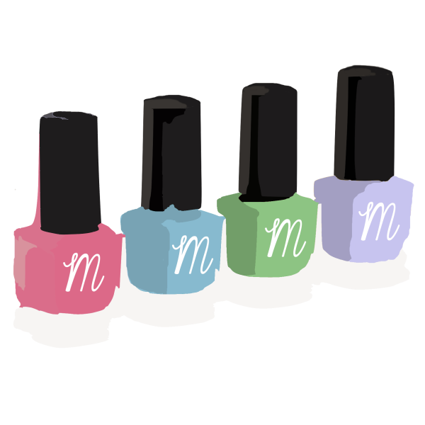 Лак для ногтей на прозрачном фоне