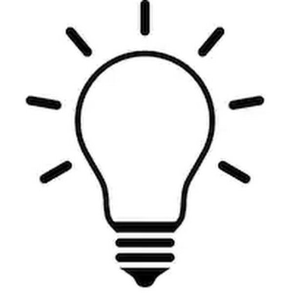 Лампочка иконка на белом фоне