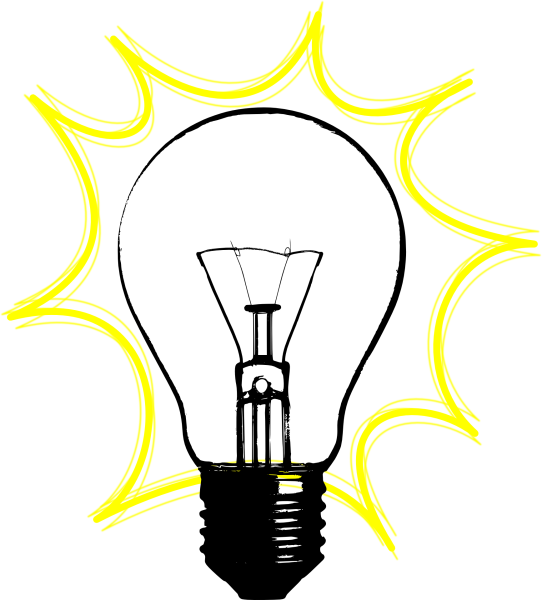 Лампочка на прозрачном фоне