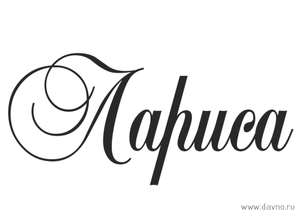 Лариса надпись