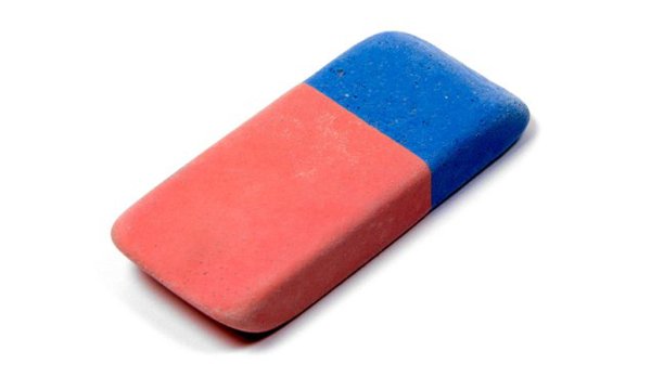 Ластик на белом фоне