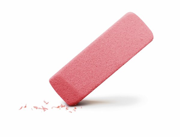 Ластик на белом фоне