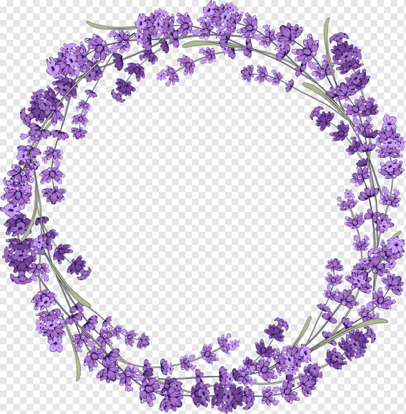 Рамка круглая Лаванда