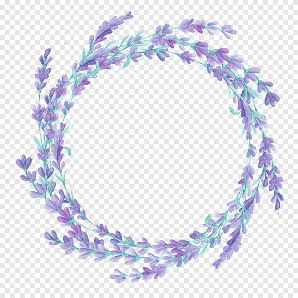 Лавандовый венок акварель