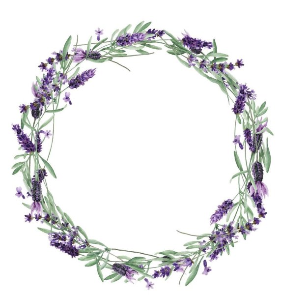 Рамка круглая Лаванда