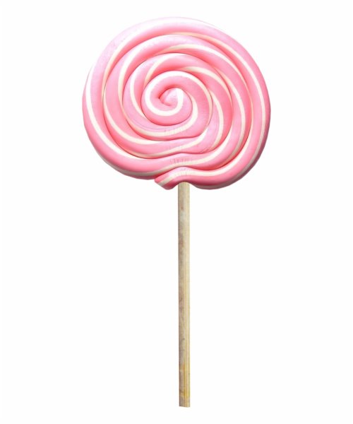 Розовый леденец на палочке